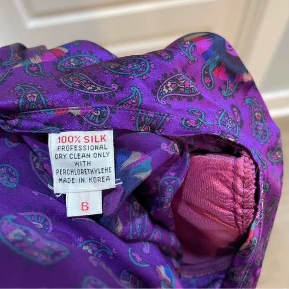 Vintage Deadstock Silk Top Psychedelic Goddess Print - Picture 10 of 12